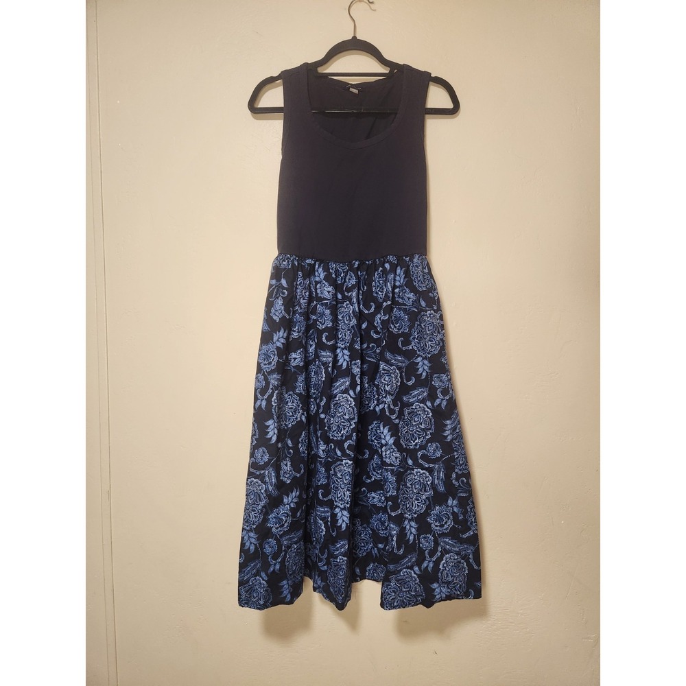 Tommy Hilfiger Blue Tank‎ Dress Paisley Midi Size Small
